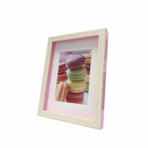 フォトフレーム マカロン フレーム Macaron frame Pink 2L（L判サイズマット付） 15.3×20.5×2.5cm ギフト 装飾 インテリア 取寄品