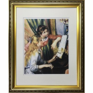 ピエール＝オーギュスト・ルノワール 名画 Famous Artist Seriese ピアノに寄る娘たち 49×59.5×2.5cm 取寄品 送料無料