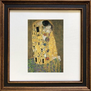 グスタフ・クリムト 名画 Klimt The Kiss 24×24×2cm ギフト 装飾 インテリア 取寄品