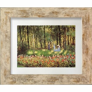 クロード・モネ 名画 Claude Monet The family of the Artist in the Argenteuil garden ZFA-61760 ギフト 額付き インテリア 取寄品