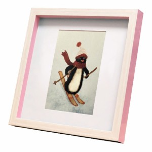 菜生 アートフレーム nao Square Frame ペンギン スキー ZNO-61834 ギフト 額付き インテリア 取寄品