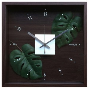 デザインクロック 掛け時計 Design Clock LEAF モンステラ CDC-51810 リーフアート ギフト インテリア 取寄品 送料無料