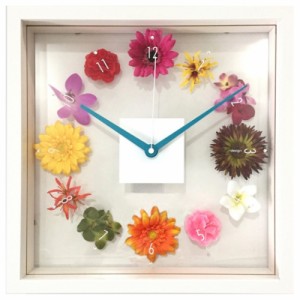 デザインクロック 掛け時計 Design Clock Hana tokei CDC-51964 造花 ギフト インテリア 取寄品 送料無料