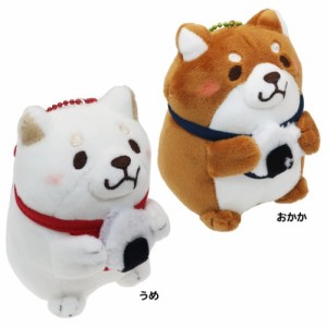 忠犬もちしば ミニ ぬいぐるみ ボールチェーン マスコット おにぎり もぐもぐ 柴犬 キーホルダー キャラクター グッズ