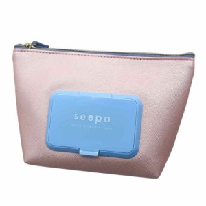 ミニポーチ シートケース付き 機能性 ポーチ seepo ピンク 19×12.5×7cm かわいい グッズ