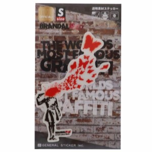 バンクシー ダイカット クリア ステッカー ビッグ シール Butterfly Sucide Banksy 耐水耐光仕様 オフィシャル グッズ メール便可