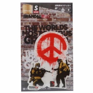 バンクシー ダイカット クリア ステッカー ビッグ シール CND Soldiers Banksy 耐水耐光仕様 オフィシャル グッズ メール便可