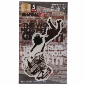 バンクシー ダイカット クリア ステッカー ビッグ シール Shop Till You Drop Banksy 耐水耐光仕様 オフィシャル グッズ メール便可