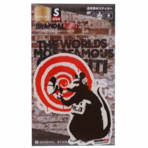 バンクシー ダイカット クリア ステッカー ビッグ シール Radar Rat Banksy 耐水耐光仕様 オフィシャル グッズ メール便可