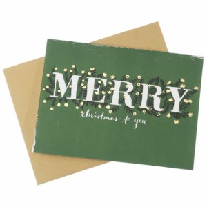 クリスマスカード エッグプレス 箔押 カード ベリーメリー Xmas グッズ メール便可