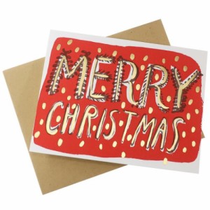 クリスマスカード エッグプレス 箔押 カード メリーテキスト Xmas グッズ メール便可