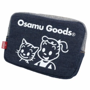 オサムグッズ コスメポーチ デニム スクエア ポーチ EDWINコラボ Osamu Goods キャラクター グッズ