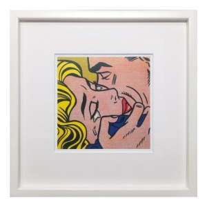 ロイ リキテンスタイン インテリアアート Roy Lichtenstein Kiss V 壁掛け 額付き インテリア 取寄品