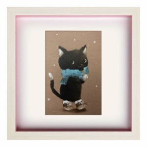 菜生 nao Square Frame　 アートフレーム 猫 冬のチョコミント 額付き ギフト インテリア 取寄品