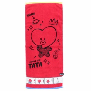 BT21 フェイスタオル 制菌 ジャガード ロングタオル コミックタッチ TATA LINE FRIENDS キャラクター グッズ メール便可