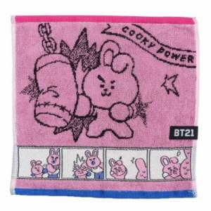 BT21 ミニタオル 制菌 ジャガード ハンカチタオル コミックタッチ COOKY LINE FRIENDS キャラクター グッズ メール便可