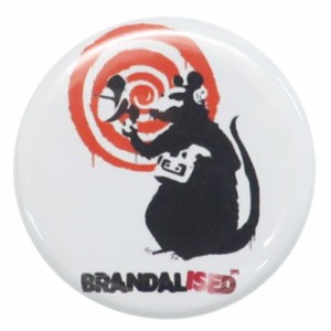 バンクシー 缶バッジ 22mm 豆 缶バッジ Radar Rat Banksy ART オフィシャル グッズ メール便可