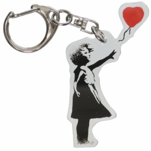 バンクシー アクリルキーホルダー キーリング Balloon Girl Banksy ART オフィシャル グッズ メール便可