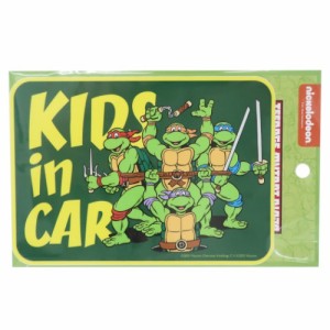 ニンジャタートルズ キッズインカー ステッカー カーステッカー KIDS in CAR 緑 キャラクター グッズ メール便可