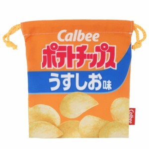 巾着袋 カルビー ポテトチップス きんちゃくポーチ おやつマーケット キャラクター グッズ メール便可