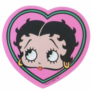 ベティブープ ダイカット ビニール ステッカー ビッグシール フェイス ハート BETTY BOOP キャラクター グッズ メール便可