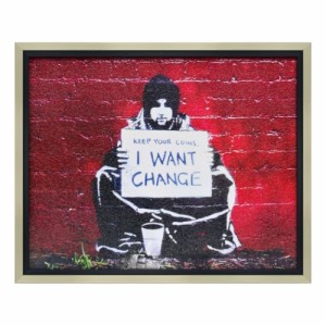 バンクシー アートフレーム Banksy アイ ワント チェンジ ギフト インテリア 取寄品