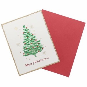 クリスマスカード シンプル ミニカード ホワイト Xmas グッズ メール便可
