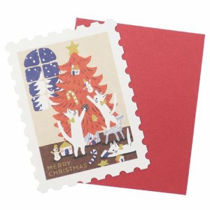 クリスマスカード スタンプ ミニカード 坂本奈緒 クリスマスの準備 Xmas グッズ メール便可