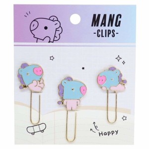 BT21 メタルクリップ マスコット付き クリップセット MANG LINE FRIENDS キャラクター 商品 メール便可