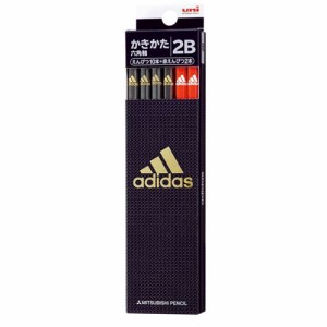 アディダス adidas 2B＆赤鉛筆ダース 鉛筆 12本セット かきかたえんぴつ AI 04 黒金 新入学 スポーツブランド グッズ メール便可