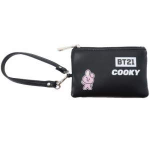 BT21 定期入れ ＆ 小銭入れ パスケース付き コインケース COOKY LINE FRIENDS キャラクター 商品 メール便可