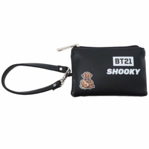 BT21 定期入れ ＆ 小銭入れ パスケース付き コインケース SHOOKY LINE FRIENDS キャラクター 商品 メール便可