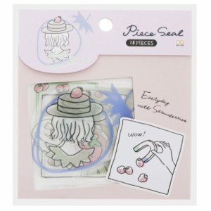 フレークシール クリア ピースシールセット MY SWEET DAYS ストロベリー かわいい グッズ メール便可