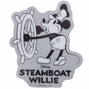 ミッキーマウス ビッグシール ダイカット ビニールステッカー 蒸気船ウィリー ディズニー キャラクター グッズ メール便可