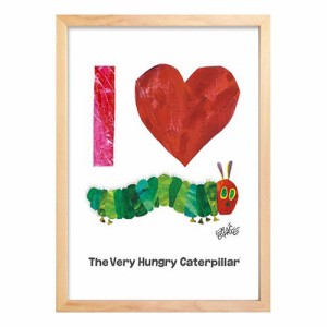 エリックカール アートフレーム アートポスター I Love Caterpillar Eric Carle 絵本作家 壁掛け用 インテリア 取寄品