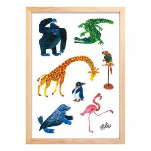 エリックカール アートフレーム アートポスター Animals Eric Carle 絵本作家 壁掛け用 インテリア 取寄品