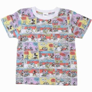 ミッキーマウス＆フレンズ 子供用クールTシャツ キッズT-SHIRTS 夏用 コミック パターン ディズニー キャラクター グッズ メール便可