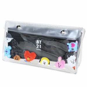 BT21 ペンポーチ クリアハイペンケース アップ LINE FRIENDS キャラクター 商品