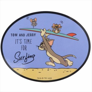 トムとジェリー ビッグシール ダイカットビニールステッカー サーフィン ワーナーブラザース キャラクター グッズ メール便可