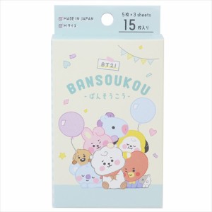 BT21 ばんそうこう 絆創膏15枚セット リトルフェスタ LINE FRIENDS キャラクター 商品 メール便可