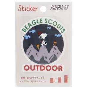 スヌーピー ビッグシール 耐熱耐水ステッカー Beagle scouts ピーナッツ キャラクター グッズ メール便可