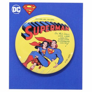 スーパーマン 缶バッジ カンバッジ スーパーマン＆スーパーガール DCコミック キャラクター グッズ メール便可