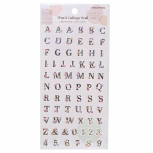 シールシート WORD COLLAGE SEAL フラワー アルファベット 手帳デコ グッズ メール便可