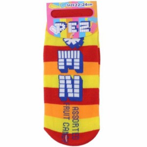 PEZ 女性用靴下 レディースソックス ストライプ お菓子パッケージ かわいい グッズ メール便可