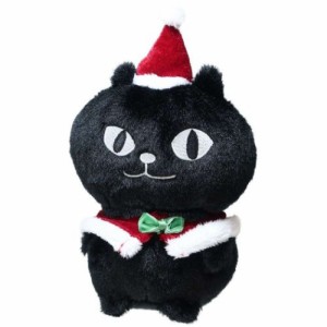 サンタネコマン ぬいぐるみ クッションS クリスマス ブラック ねこ かわいい グッズ