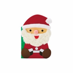 CHRISTMAS グリーティングカード クリスマスカード JX104-1 ふかふかサンタMerry Christmas Xmasカード グッズ メール便可