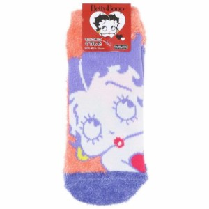 ベティブープ 女性用防寒室内靴下 レディースもこもこショートソックス ベティーアップPK＆PL BETTY BOOP メール便可