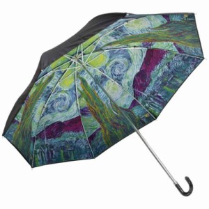 ゴッホ 折り畳み傘 名画折りたたみ傘 晴雨兼用 星月夜 晴雨兼用 折畳傘 グッズ 取寄品