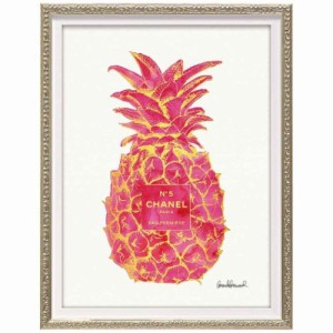 アマンダグリーンウッド アートフレーム オマージュキャンバスアート ピンクゴールド パイナップル SSサイズ 取寄品