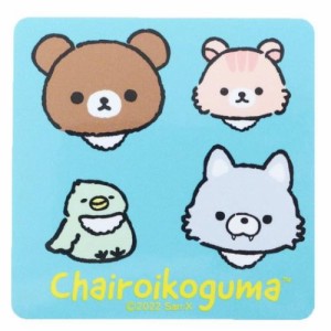 リラックマ ビッグシール ダイカットビニールステッカー Plain Rilakkuma フェイス チャイロイコグマ サンエックス メール便可